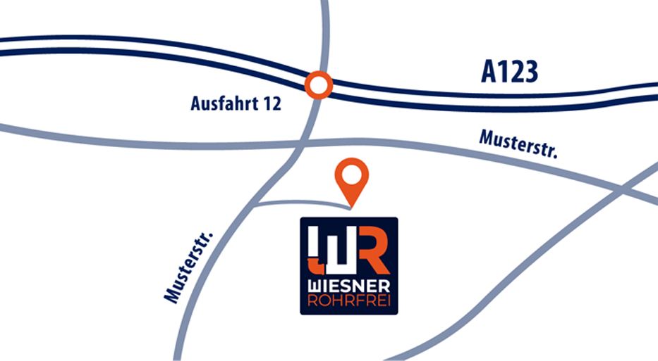 Karte zum Standort von Wiesner Rohrfrei